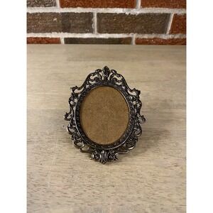 Vintage Floral/Flower Prints Fancy Metal Frames, Marked Italy, Small Size